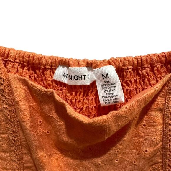 Midnight Sky Viscose-Linen Blend Embroidered Cottagecore Blouse Size Medium NWT - Picture 9 of 10